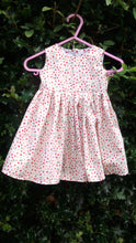 100% cotton strawberry print, baby girls, handmade dress, age approx 3 months