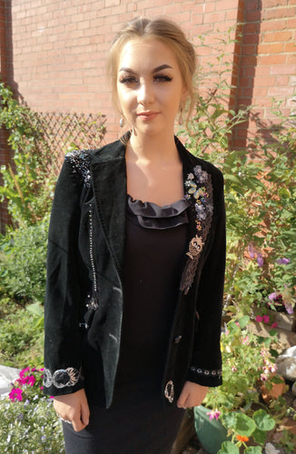 blinged velvet jacket