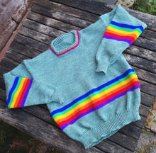 sea foam green rainbow jumper