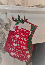 handmade knitted Christmas stocking