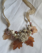 coffee cluster garland necklace