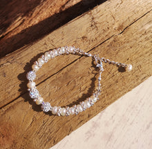 handmade crystal & pearls bracelet