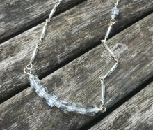 ice cube, clear glass necklace