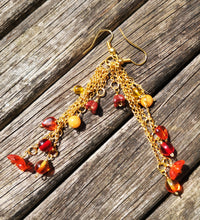 Fiery Cascade earrings