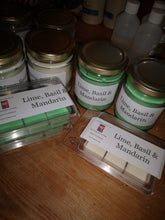 lime, basil, mandarin wax melts