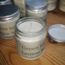 Green Tea & Lemon Balm, soy wax candles &  melts in various sizes.