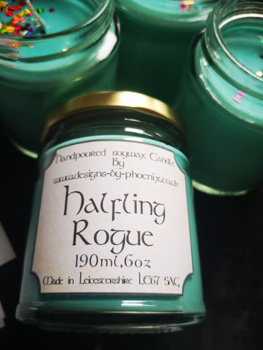 Dungeons & Dragons themed candle, add drama to your game play, enhance the fantasy.