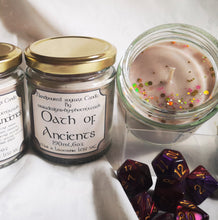 Dungeons & Dragons themed candle, add drama to your game play, enhance the fantasy.