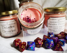 Dungeons & Dragons themed candle, add drama to your game play, enhance the fantasy.
