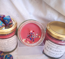 Dungeons & Dragons themed candle, add drama to your game play, enhance the fantasy.