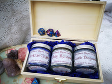 Gift Boxed Trio of DnD gaming candles, 3 X 60ml, Dungeons and Dragons, soy wax