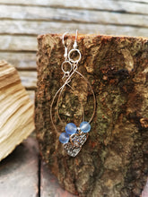 My Open heart, earrings, sterling silver ear wires, silver plated wire & heart