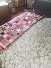 Hand crochet, throw, blanket, in glorious pinks and greys with hand made fringe