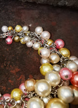 Sherbet Bubbles: cluster charm pearl bracelet, in sherbet colours,