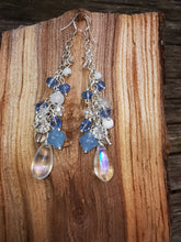 Bellissima Earrings, long drops with gemstones and crystals in a long cascade