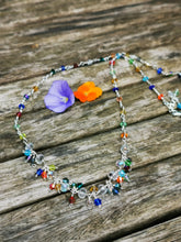 Harlequin hand wired crystal necklace in choice of 4 metals