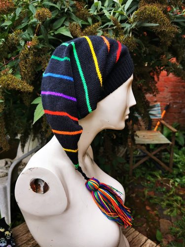 Rainbow hunters hat, pixie, pirate, alternative, festival LGBT Queer pride hat