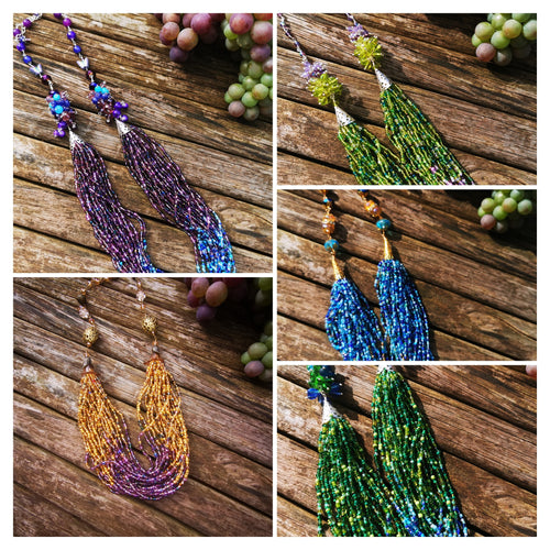 Stranded and beaded  multi strand  statement necklaces  The 