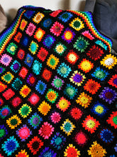 Really Rainbow 🌈 handmade crochet blanket 58 inches Square, Lap blanket, Afghan.