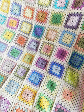 Handmade crochet blanket, Simply Spring, afghan, lap blanket 58 X 58 inches