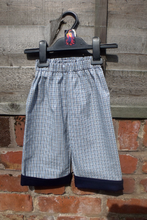 Handmade toddler pants, cotton with lycra, elastic waist to fit up to age 12 mths,