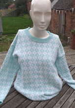 ladies argyle styled jumper