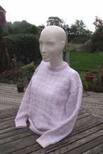 pink argyle styled sweater