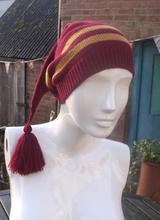 burgundy pixie hat