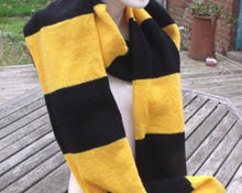 Hufflepuff Scarf, Harry Potter inspired traditional style.